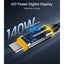 AOHi Magline Nylon LED Digital Display Cable - 140W / 480Mbp/s / USB-C / 1.2 Meter / Black