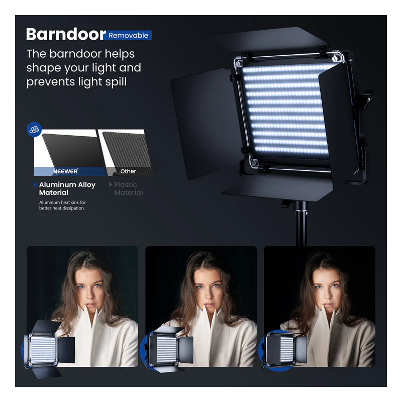 NEEWER NL660 Bi-Color 660 LED Video Light and Stand Kit - 40W / Black