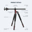 NEEWER N284L+G0 Camera Tripod Monopod - Black