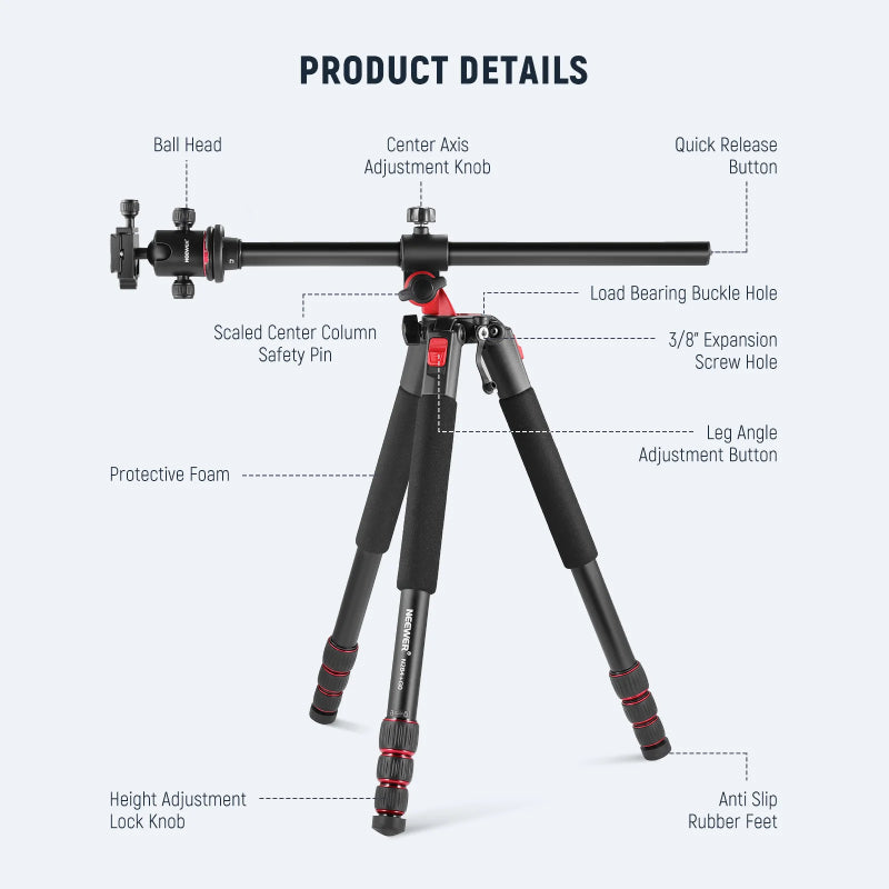 NEEWER N284L+G0 Camera Tripod Monopod - Black