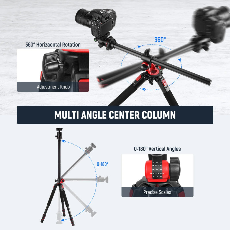 NEEWER N284L+G0 Camera Tripod Monopod - Black