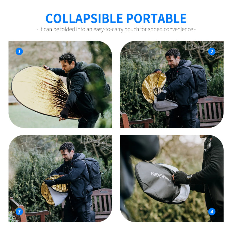 NEEWER 5-in-1 Collapsible Light Reflector - 110cm