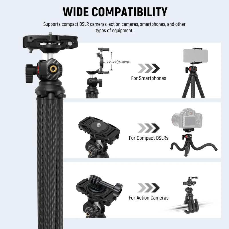 NEEWER TP34 Flexible Tripod with Remote - Black