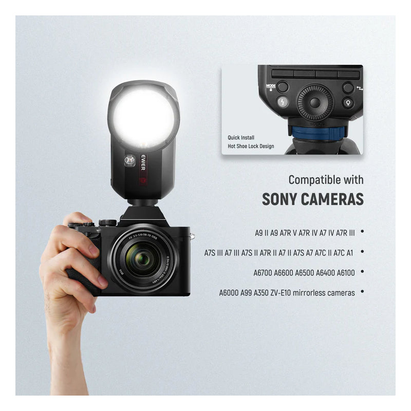 NEEWER Z2 Battery TTL Round Head Flash Speedlite - 3000mAh