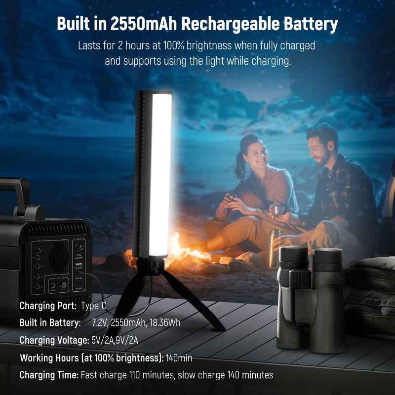 NEEWER TL21C RGB Magnetic Light Wand with APP Control - 2550mAh / 10W
