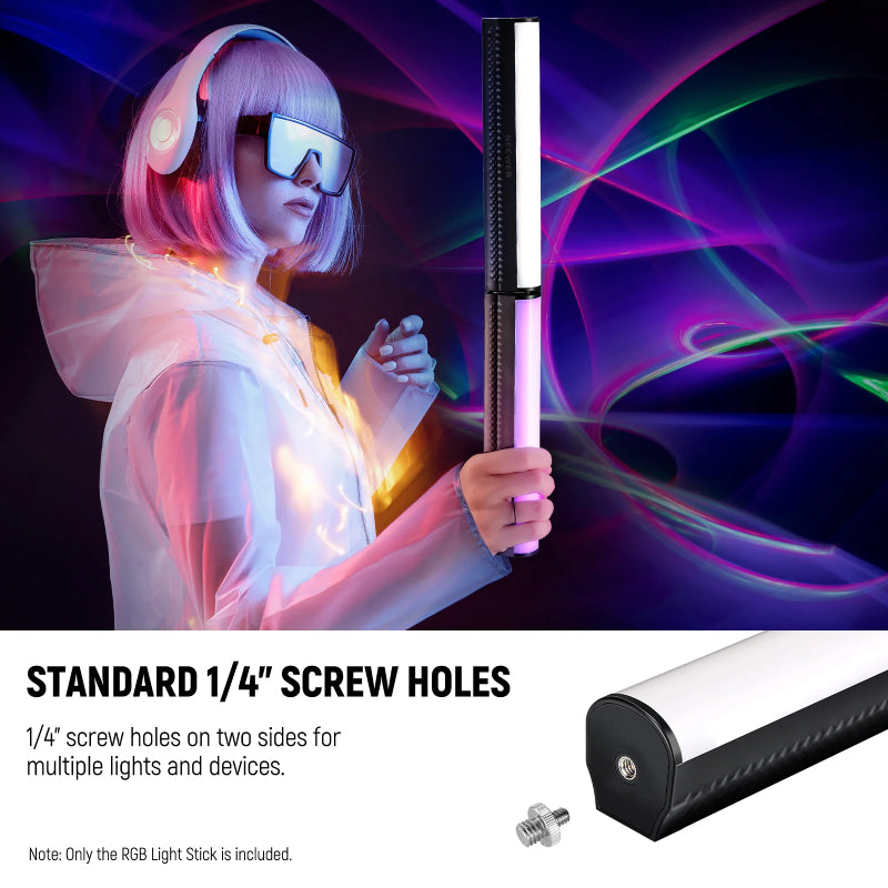 NEEWER TL21C RGB Magnetic Light Wand with APP Control - 2550mAh / 10W