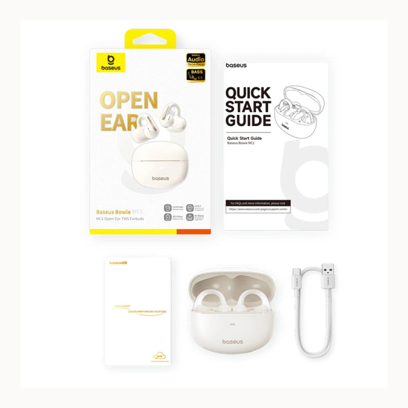 Baseus Bowie MC1 OL Open-Ear TWS Earbuds - Wireless / Stellar White