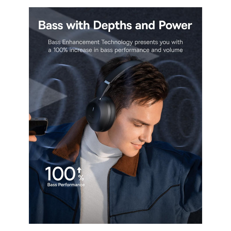 Baseus BH1 Lite Wireless Headphones - Bluetooth / Cosmic Black