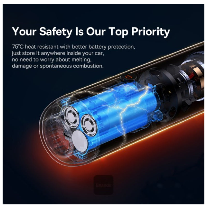 Baseus A3lite Car Vacuum Cleaner - 12000PA / USB-C / Black