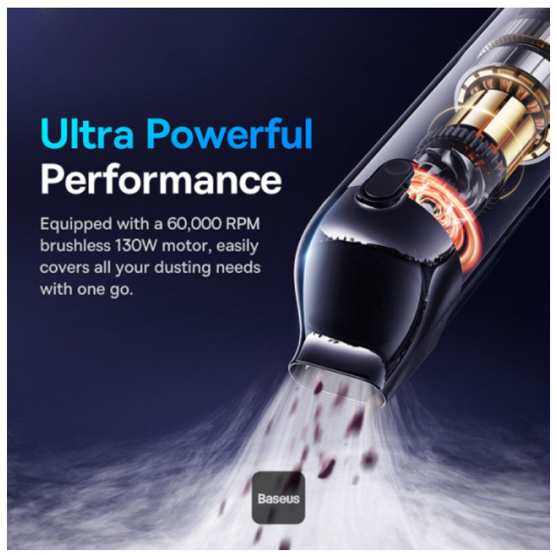 Baseus A5 Car Vacuum Cleaner - 16000PA / USB-C / Cluster Black