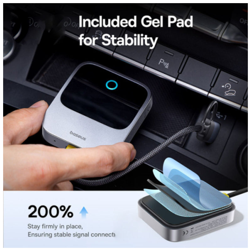 Baseus SafeJourney Wireless CarPlay Adapter – Space Grey