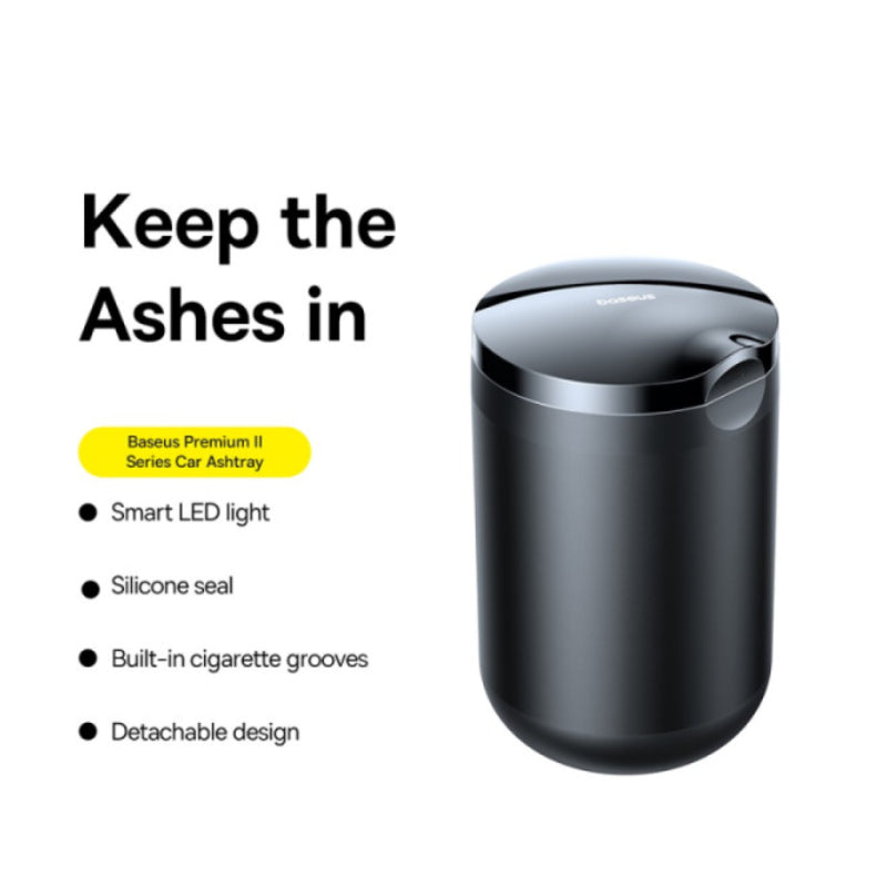 Baseus Premium 2 Car Ashtray - Black