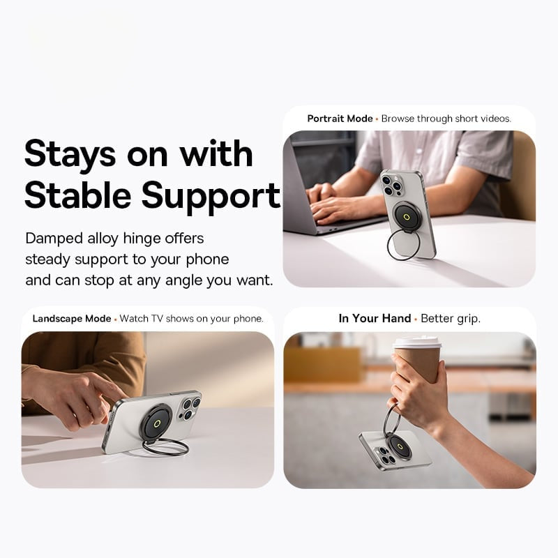 Baseus MagPro II Magnetic Ring Phone Stand - Black