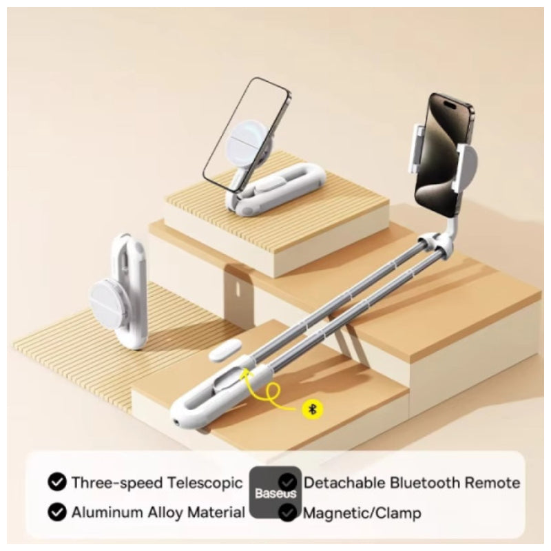 Baseus TechShot Dual-Support Selfie Stick - White