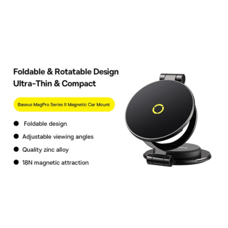 Baseus MagPro II Magnetic Stick-On Car Mount - Black