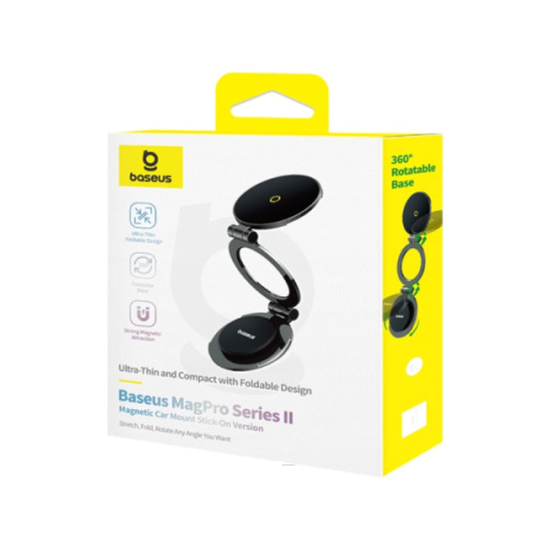 Baseus MagPro II Magnetic Stick-On Car Mount - Black