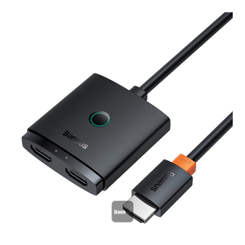 Baseus AirJoy 2-in-1 Bidirectional HDMI Switch - 1 Meter / Black