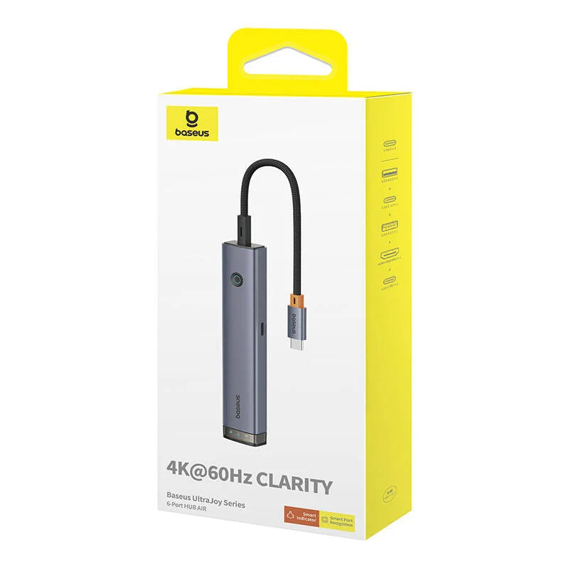 Baseus UltraJoy 6-Port HUB AIR - USB-C / USB / HDMI / Space Grey