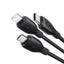Baseus Ultra-Fast 3-in-1 Charging Cable - 1.3 Meter / USB-A to M+L+C / 3.5A / Black