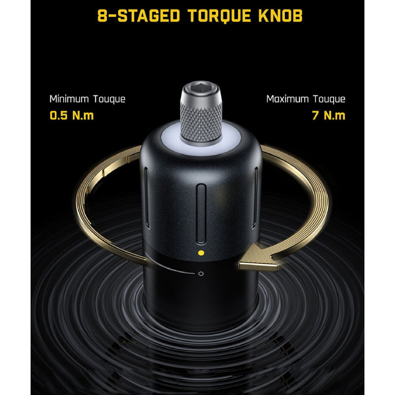 Fanttik Fold S1 APEX Deluxe Cordless Screwdriver - Max.7-N.m Torque / 2500mAh Battery / 20 S2 Magnetic Bits / Black