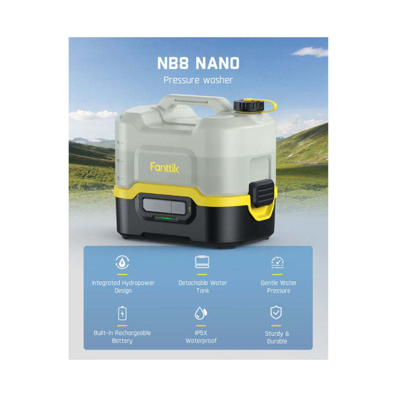 Fanttik NB8 Nano Portable Pressure Washer - Gray