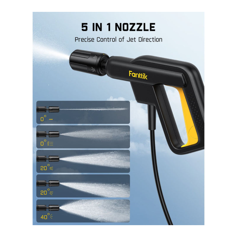Fanttik NB8 Fold Cordless Pressure Washer - Gray
