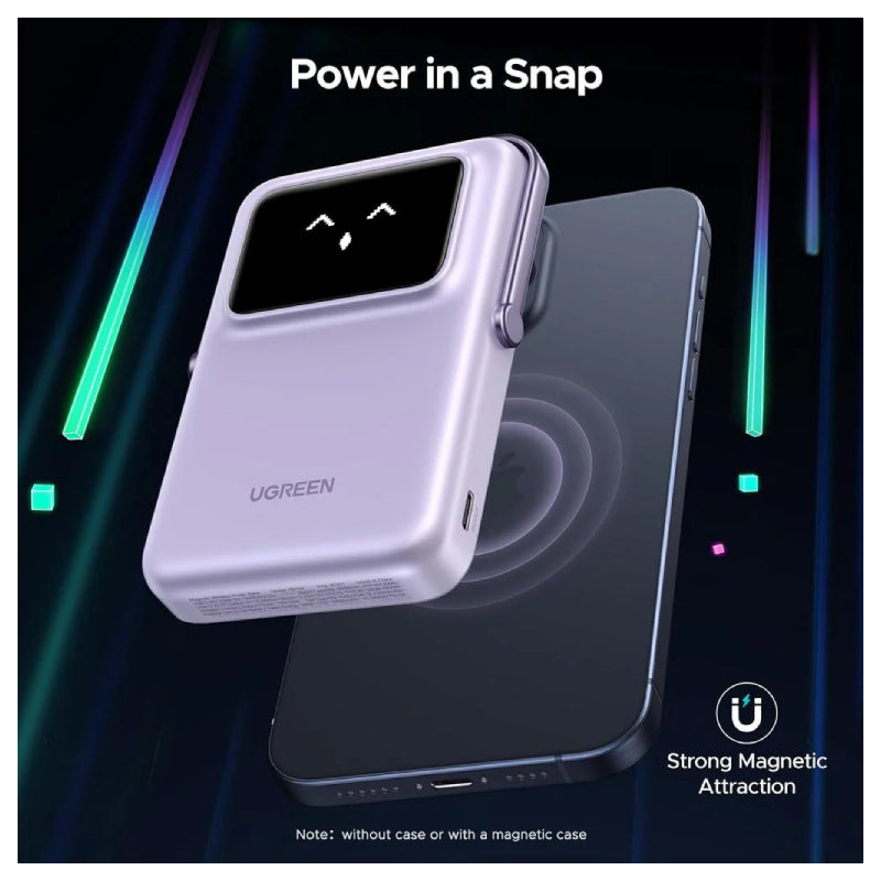 UGREEN Uno Magnetic Wireless Power Bank - 10,000mAh / 20W / USB-C / Purple