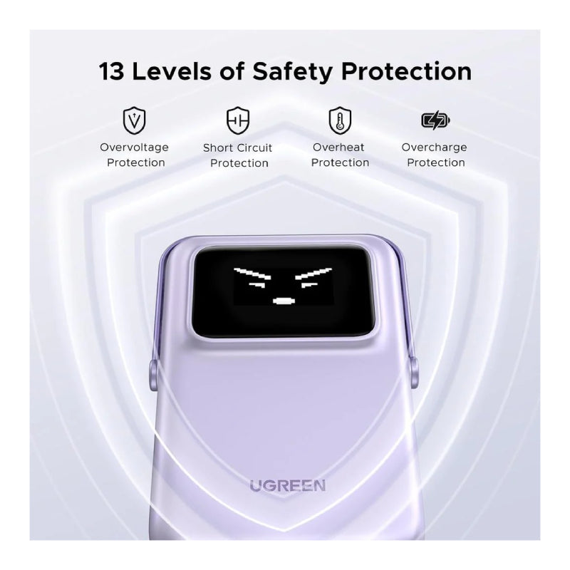 UGREEN Uno Magnetic Wireless Power Bank - 10,000mAh / 20W / USB-C / Purple