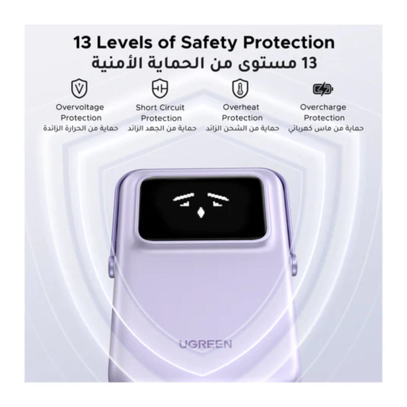 UGREEN Uno Magnetic Wireless Power Bank - 10,000mAh / USB-C / Purple