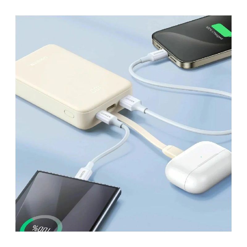 UGREEN Two-Way Fast Charging Power Bank - 20,000mAh / 22.5W / USB-C / White