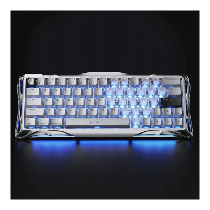 GravaStar Mercury V60Pro 60% Hall Effect Magnetic Switch Gaming Keyboard - Chrome Silver