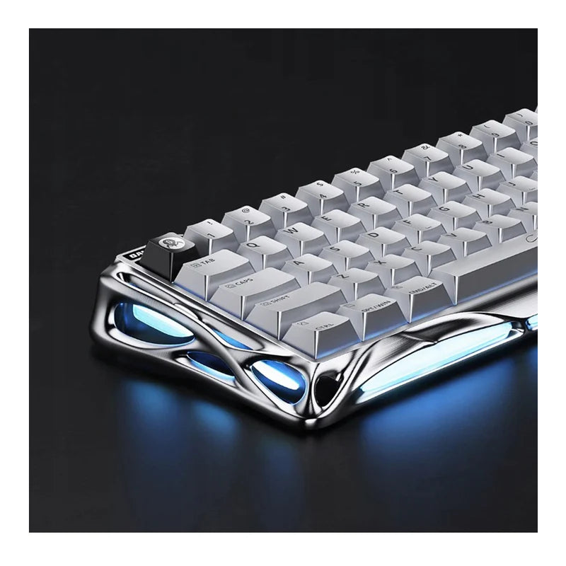 GravaStar Mercury V60Pro 60% Hall Effect Magnetic Switch Gaming Keyboard - Chrome Silver