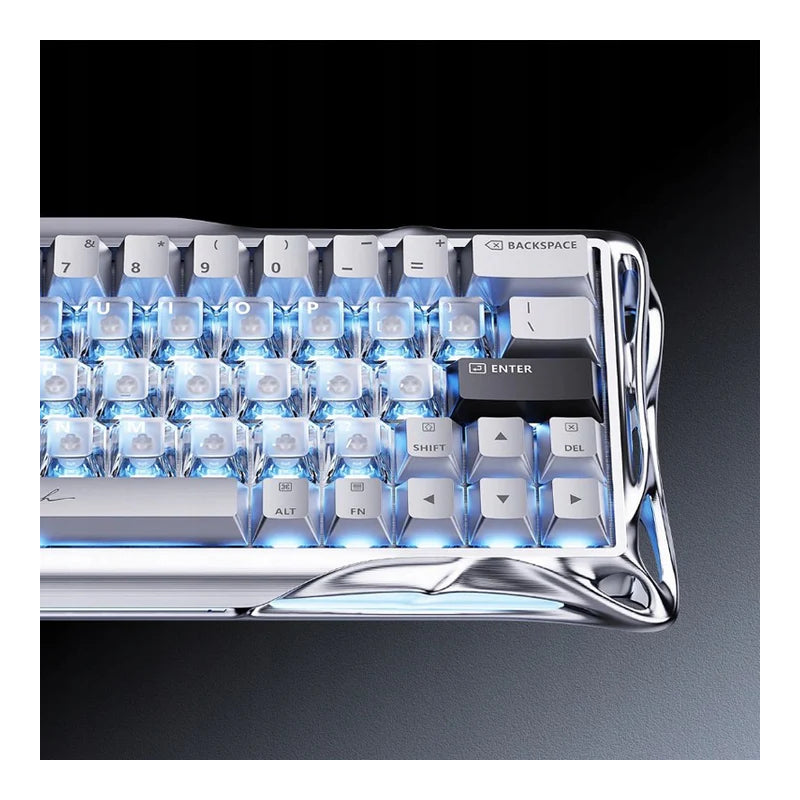 GravaStar Mercury V60Pro 60% Hall Effect Magnetic Switch Gaming Keyboard - Chrome Silver
