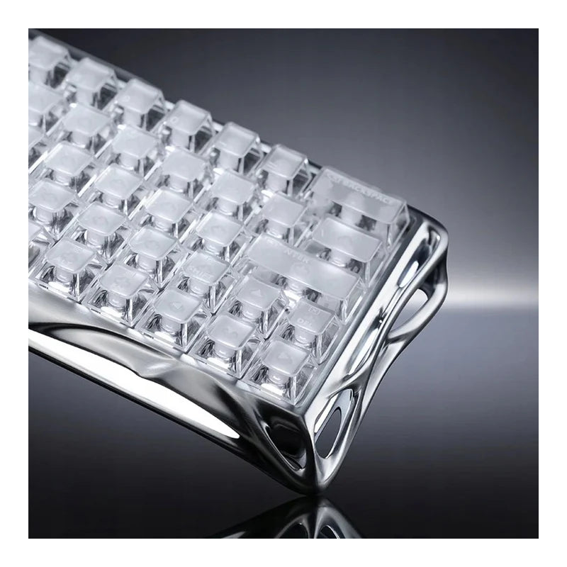 GravaStar Mercury V60Pro 60% Hall Effect Magnetic Switch Gaming Keyboard - Chrome Silver