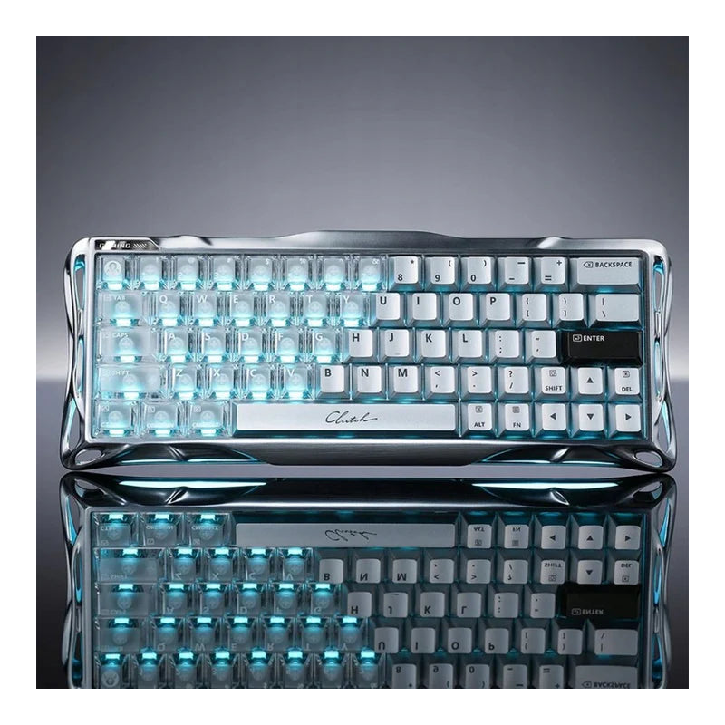 GravaStar Mercury V60Pro 60% Hall Effect Magnetic Switch Gaming Keyboard - Chrome Silver