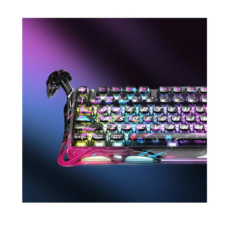 GravaStar Mercury V75 Pro 75% Hall Effect Magnetic Switch Gaming Keyboard - Neon Graffiti