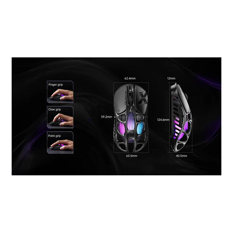 GravaStar Mercury X Wireless Gaming Mouse - Interstellar Silver