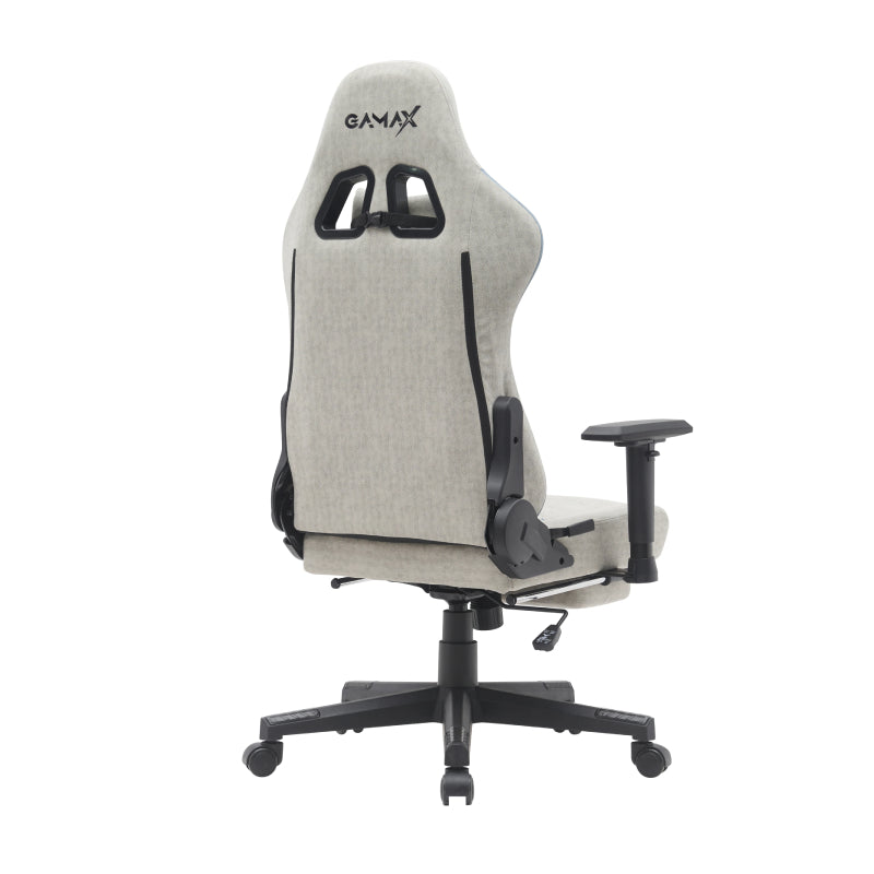 Gamax BS-7970 Gaming Chair with Foot Rest - Light Grey
