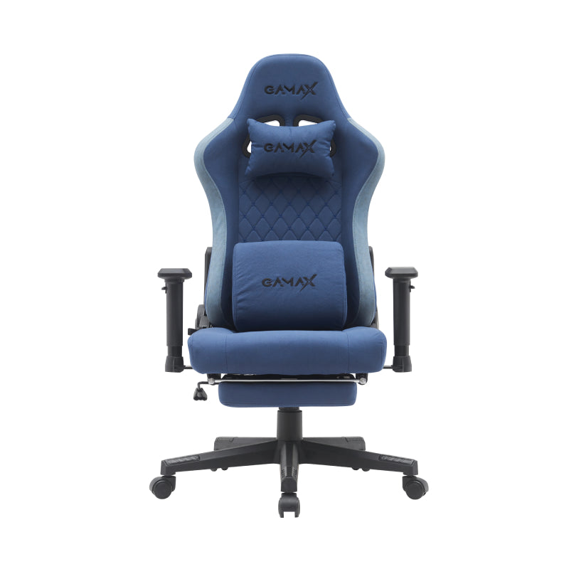 Gamax BS-7970 Gaming Chair with Foot Rest - Dark Blue