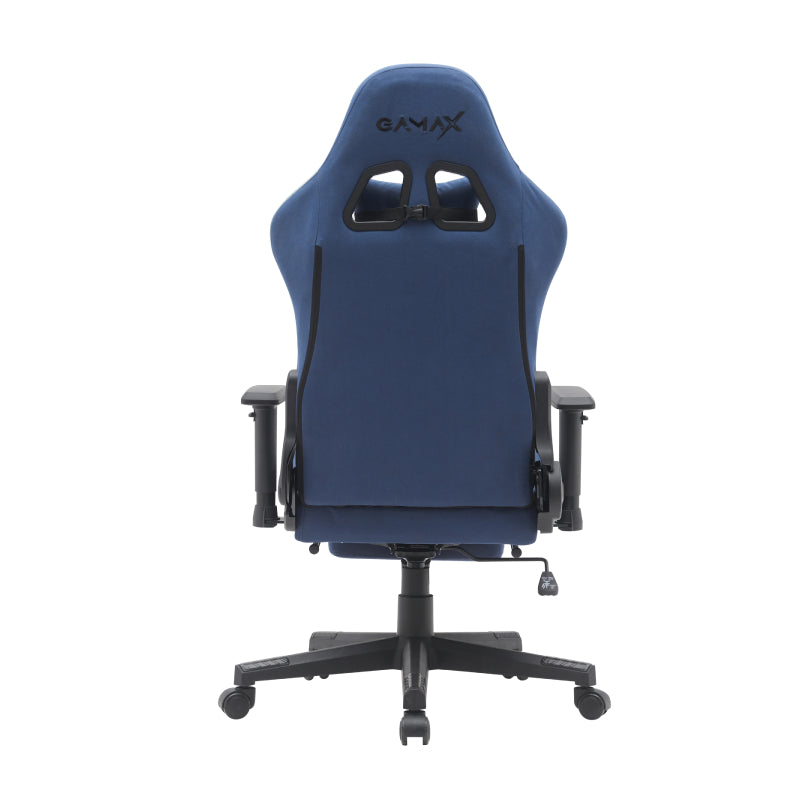 Gamax BS-7970 Gaming Chair with Foot Rest - Dark Blue