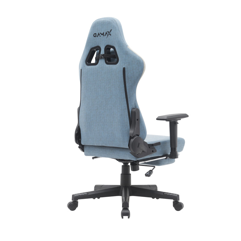 Gamax BS-7970 Gaming Chair with Foot Rest - Light Blue
