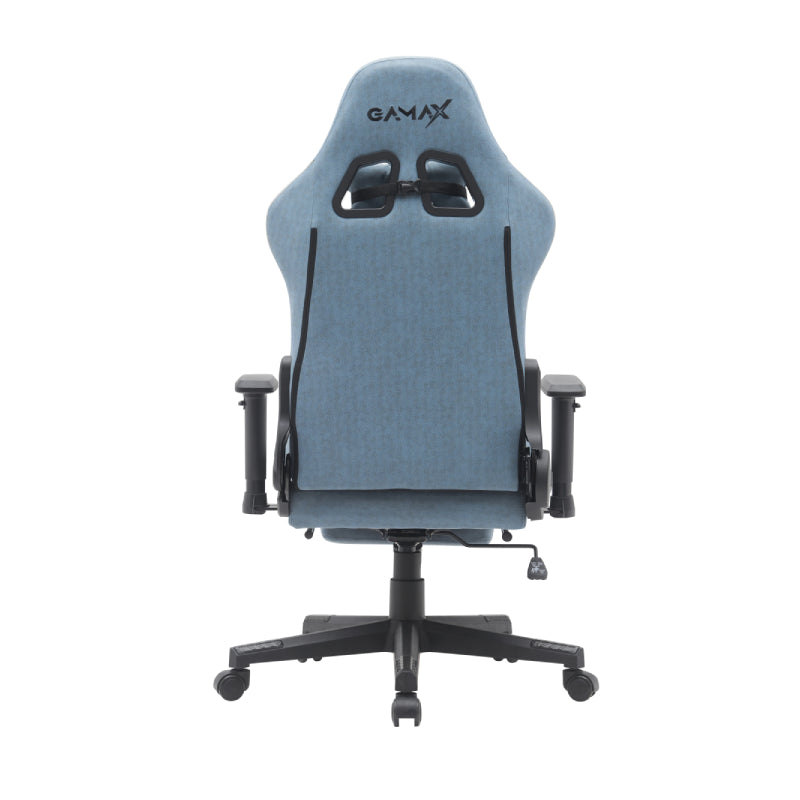 Gamax BS-7970 Gaming Chair with Foot Rest - Light Blue