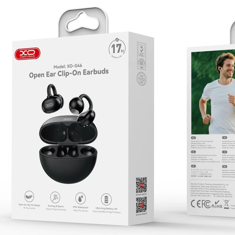 XO G46 Bluetooth Earbuds - Black