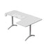 Gamax HY-R Gaming Table (L-Shaped) with MousePad - Right / White