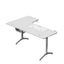 Gamax HY-R Gaming Table (L-Shaped) with MousePad - Right / White