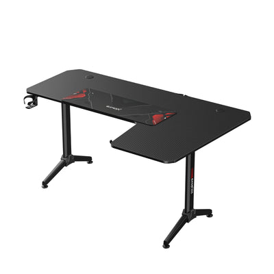 Gamax HY-R Gaming Table (L-Shaped) with MousePad - Right / Black