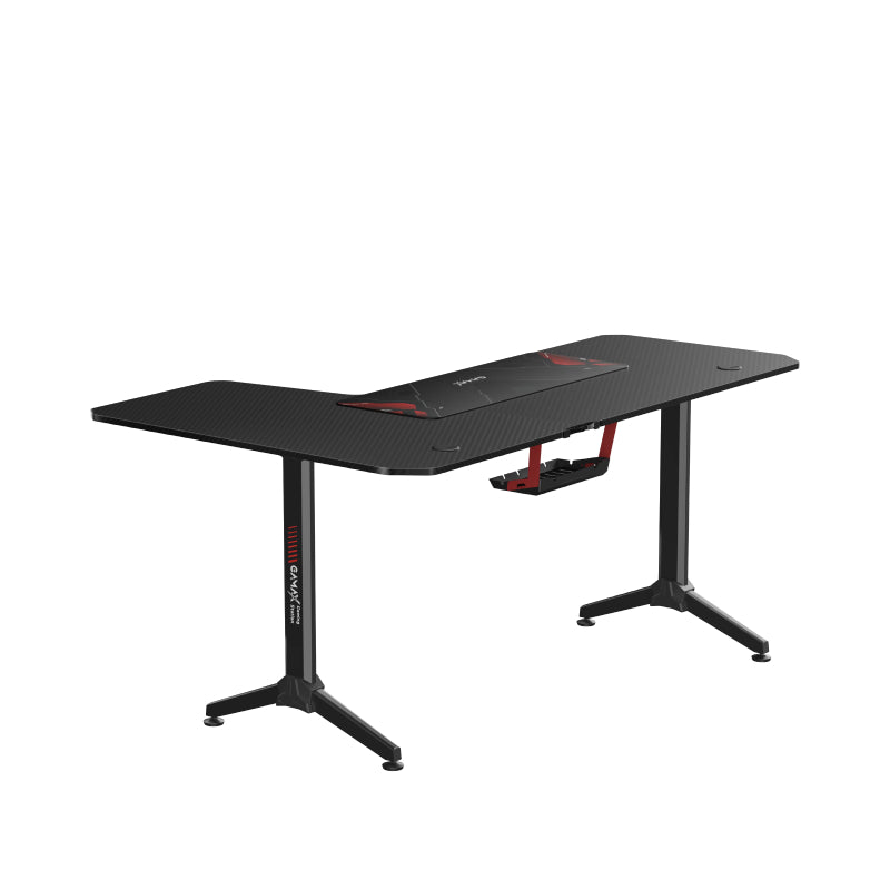 Gamax HY-R Gaming Table (L-Shaped) with MousePad - Right / Black