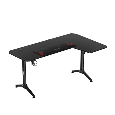 Gamax HY-R Gaming Table (L-Shaped) with MousePad - Right / Black