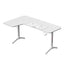 Gamax HY-L Gaming Table (L-Shaped) with MousePad - Left / White