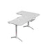 Gamax HY-L Gaming Table (L-Shaped) with MousePad - Left / White